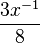 \frac{3x^{-1}}{8}