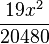 \frac{19x^{2}}{20480}