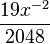 \frac{19x^{-2}}{2048}