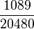 \frac{1089}{20480}