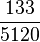 \frac{133}{5120}